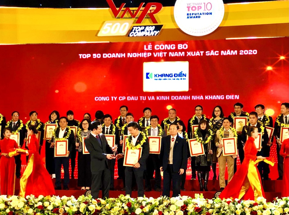 KHANG DIEN WAS ANNOUNCED IN THE LIST OF TOP 50 VIETNAM THE BEST 2020 FOR 2 YEARS IN A ROW