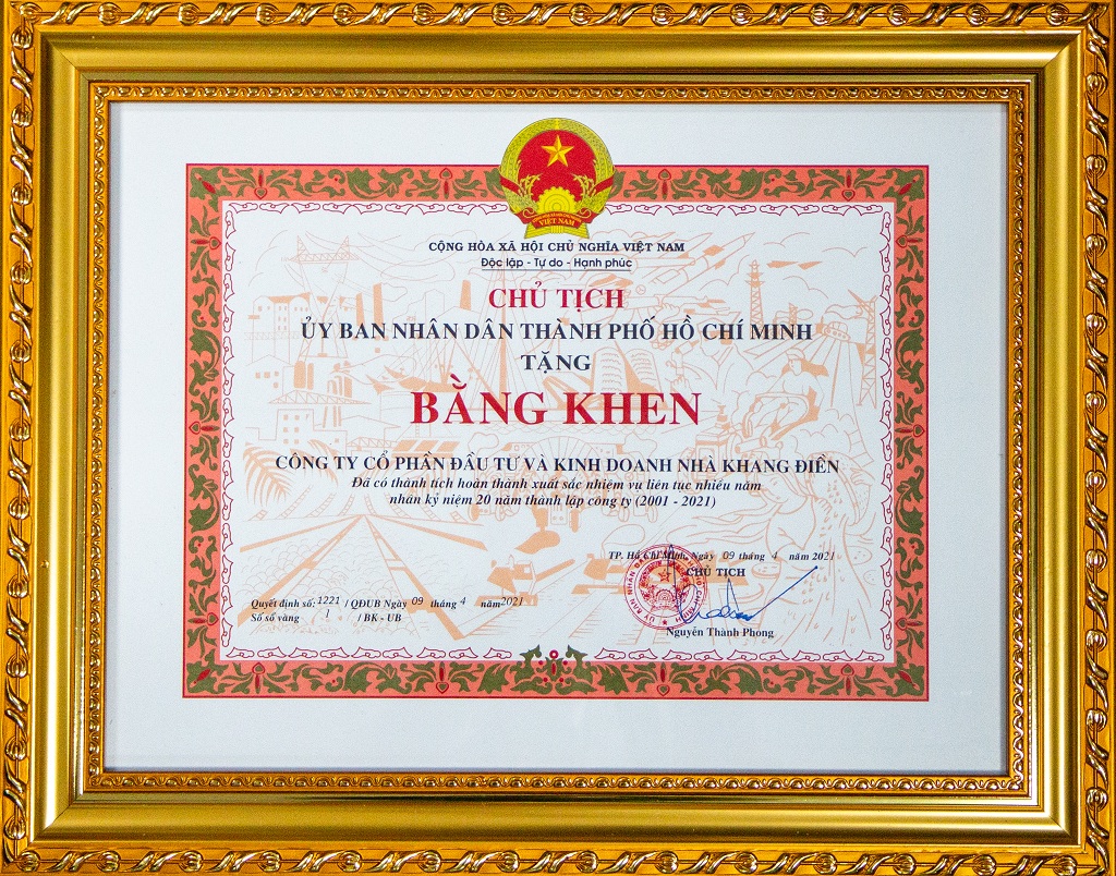 AWARDS OF HONOR BY HO CHI MINH CITY PEOPLE'S COMMITTEE